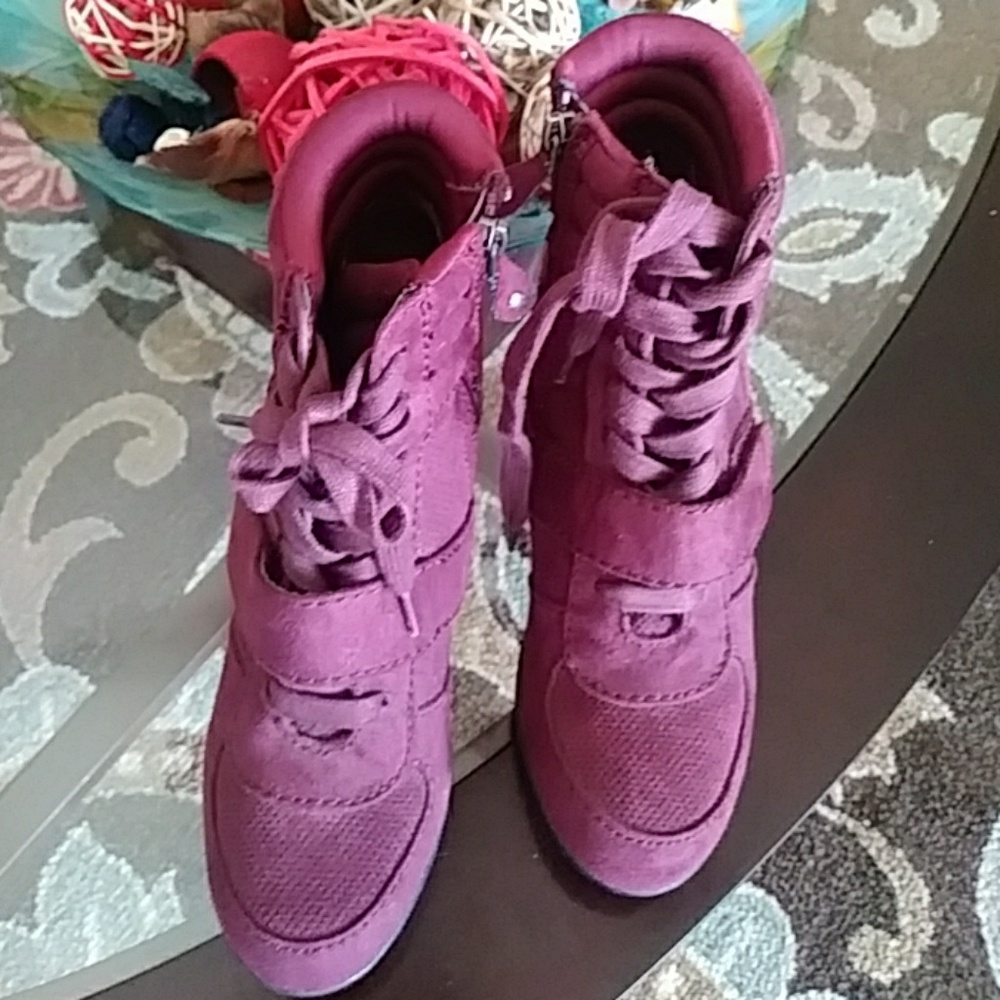 Suede Sneaker wedges by Vera Wang